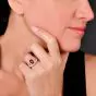 Estate Fancy Diamond 6.18cts Ruby 18K Gold Cabochon Cocktail Ring |Dover Jewelry|