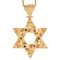 Estate Multi Gemstone 18K Gold Large Star Of David Pendant|Dover Jewelry|