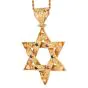 Estate Multi Gemstone 18K Gold Large Star Of David Pendant|Dover Jewelry|