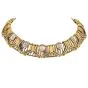 Estate 2.00cts Diamond 18K Gold Wide Tubogas Choker Necklace|Dover Jewelry|
