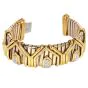 Italian Diamond 18K Gold Statement Wide Tubogas Bracelett||Dover Jewelry|