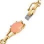  Estate La Triomphe Coral 18K Gold Cabochon Link Bracelet|Dover Jewelry|
