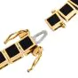 Vintage Retro Onyx & Diamond Choker Necklace – 18K Yellow Gold, Circa 1960s