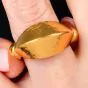 Vintage Ilias Lalaounis 22K Gold Hammered Dome Statement Ring|Dover Jewelry|