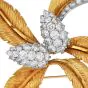 Vintage 6.46cttw Diamond 18K Gold Corn Stalk Flair Brooch|Dover Jewelry|