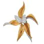 Vintage 6.46cttw Diamond 18K Gold Corn Stalk Flair Brooch|Dover Jewelry|