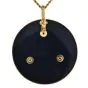 Large Estate Diamond Emerald 18K Gold Black Agate Tiger Pendant|DoverJewelry|