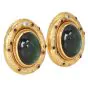 1970S Peridot 18K Gold Cabochon Textured Statement Earrings|Dover Jewelry|