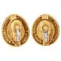 1970S Peridot 18K Gold Cabochon Textured Statement Earrings|Dover Jewelry|