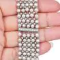 Estate 3.00cts Diamond Pearl 18K Gold Multi Row Bar Link Wrap Bracelet|Dover Jewelry|