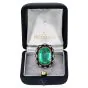 Vintage Buccellati Colombian Emerald 8.30cts Diamond 18K Gold Cocktail Ring|Dover Jewelry|