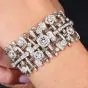 CHANEL Tweed de Chanel 12.0cts Diamond 18K Gold Wrap Bracelet  |Dover Jewelry|