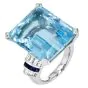 Estate 43.77cttw Aquamarine Sapphire Diamond 18K Gold Cocktail Ring l Dover Jewelry