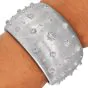 Vintage Buccellati 2.75cts Diamond 18K White Gold Rigato Tulle Cuff Bracelet
