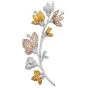 Estate 5.90 carats Fancy Color Diamond 18K Gold Tulip Flower Brooch|Dover Jewelry|