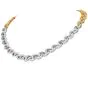 Estate 5.08cts Diamond 18K Two Tone Fancy Link Statement Choker Necklace