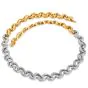 Estate 5.08cts Diamond 18K Two Tone Fancy Link Statement Choker Necklace