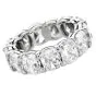 GIA 10.40cttw Cushion Cut Diamond Platinum Eternity Band|Dover Jewelry|