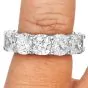 GIA 10.40cttw Cushion Cut Diamond Platinum Eternity Band|Dover Jewelry|