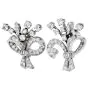 Vintage 6.10cts Diamond Platinum Flower Bouquet Bridal Earrings|Dover Jewelry|