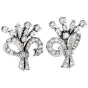 Vintage 6.10cts Diamond Platinum Flower Bouquet Bridal Earrings|Dover Jewelry|