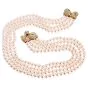 Mikimotto 7.57cts Diamond Pearl 18K Gold Layered Flower Necklace|Dover Jewelry|