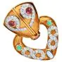 Estate Diamond 7.40cts Multi Gemstone 18K Gold Doorknocker Clip-On Statement Earrings |Dover Jewelry|