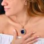 GIA Certified Tanzanite 55.64carats Diamond 18K White Gold Collectors Pendant|Dover Jewelry|