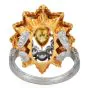 Vintage Buccelati Fancy Yellow Diamond 18K Gold Marquise Cocktail Ring|Dover Jewelry|