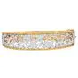 Vintage Diamond 18K Two Tone Gold Floral Lace Bangle |Dover Jewelry|