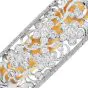 Vintage Diamond 18K Two Tone Gold Floral Lace Bangle |Dover Jewelry|