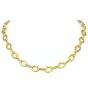 Vintage 18K Gold Textured Oval Link Toggle Chain Necklace|Dover Jewelry|