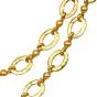 Vintage 18K Gold Textured Oval Link Toggle Chain Necklace|Dover Jewelry|