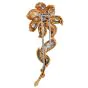 Van Cleef & Arpels 3.5 carats Diamond 18K Gold Flower Lapel Brooch