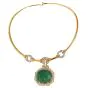 David Webb GIA 68.75 carat Carved Emerald Diamond 18K Pendant Necklace|Dover Jewelry|