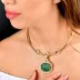 David Webb GIA 68.75 carat Carved Emerald Diamond 18K Pendant Necklace|Dover Jewelry|