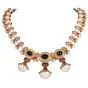 Vintage Pearl Precious Gemstone 18K Gold Statement Necklace|Dover Jewelry|