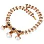 Vintage Pearl Precious Gemstone 18K Gold Statement Necklace|Dover Jewelry|
