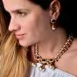 Vintage Precious Gemstone Pearl 18k Gold Statement Drop Earrings|Dover Jewelry|
