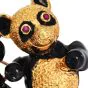 Vintage 18K Yellow Gold Black Enamel Dancing Bear Brooch|Dover Jewelry|