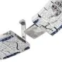 Glamorous Diamond Sapphire 18K White Gold Panther Mosaic Wrap Bracelet|Dover Jewelry|