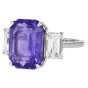 GIA 11.27 Carat Ceylon Sapphire & Diamond Three-Stone Engagement Ring 