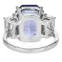 GIA 11.27 Carat Ceylon Sapphire & Diamond Three-Stone Engagement Ring 