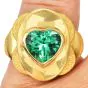 AGL Certified Heart Colombian 3.00carat  Emerald 18K Gold Statement Ring|Dover Jewelry|