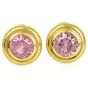 Tiffany & Co. Paloma Picasso Pink Topaz 18K Gold Button Clip-On Earrings|Dover Jewelry|