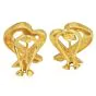 Tiffany & Co. Paloma Picasso 18K Yellow Gold Heart Ribbon Earrings|Dover Jewelry|