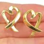 Tiffany & Co. Paloma Picasso 18K Yellow Gold Heart Ribbon Earrings|Dover Jewelry|