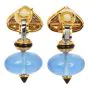 Marina B Blue 'pneu' Tourmalines Diamond 18k Gold Dangle Drop Earrings|Dover Jewelry|