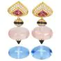 Marina B Blue 'pneu' Tourmalines Diamond 18k Gold Dangle Drop Earringss|Dover Jewelry|