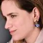 Marina B Blue 'pneu' Tourmalines Diamond 18k Gold Dangle Drop Earrings